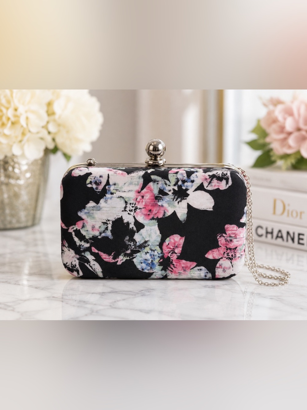 White House Black Market Floral Clutch‎ or Shoulder Bag